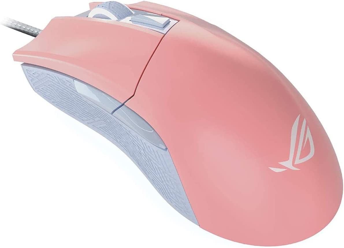 ASUS Optical Gaming Mouse - ROG Gladius II Original Limited Edition PNK | FPS Gaming Ergonomic Right-Hand PC Gaming Mouse | 12000 DPI Optical Sensor | Aura Sync RGB, ROG Armoury II | Pink