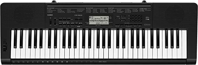 CASIO Casio CTK-3500 keyboard with 61 velocity-sensitive standard keys and auto accompaniment